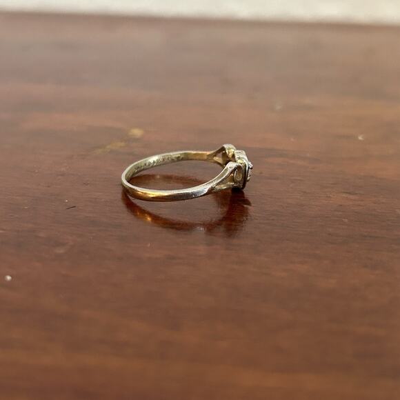 Lot Of 5 Vintage April Birthstone Rings Sizes 7 & 8.5 Silver And Gold Tone - Picture 6 of 16